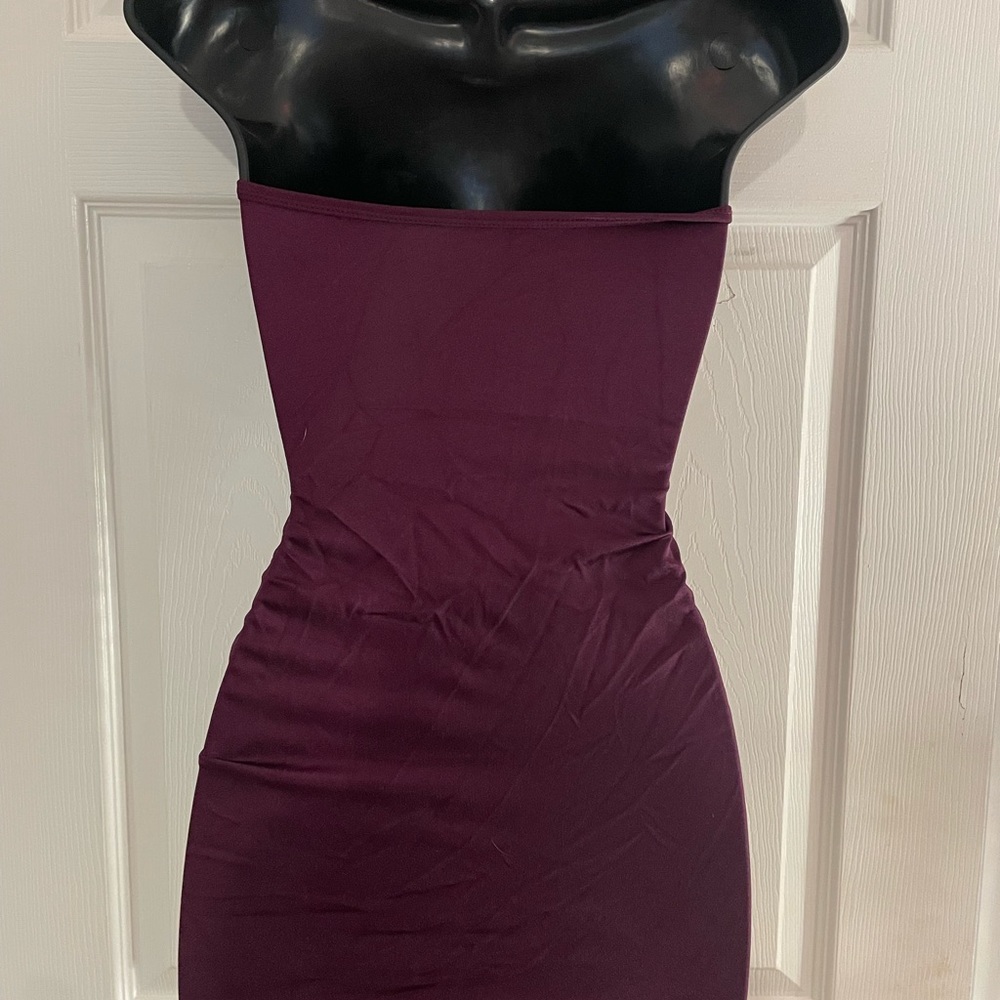 Plum spandex mini dress